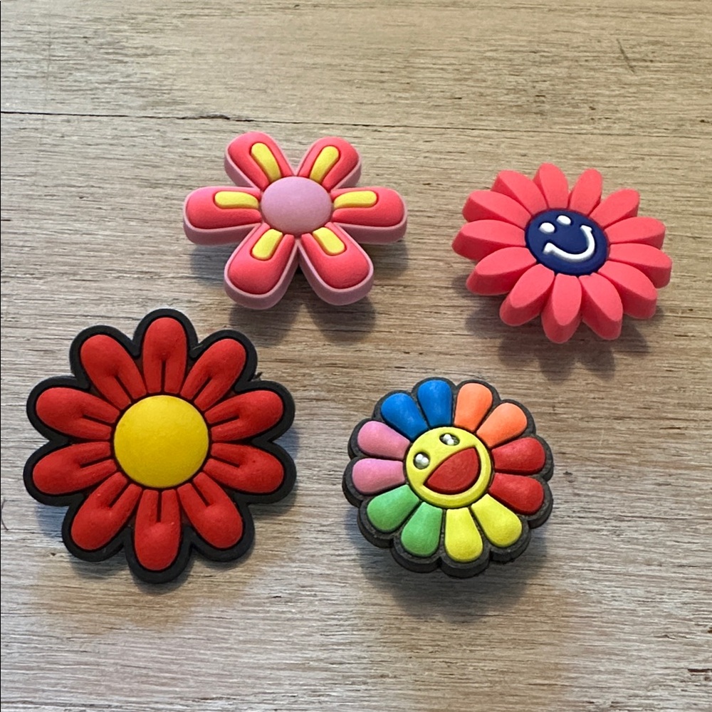 JIBBITZ | Colorful Playful Quirky Flower Shoe Charms Set